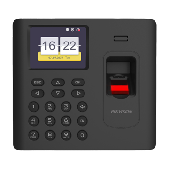 Terminal standalone IP de pontaj cu cititor Amprenta, Card Mifare, Wi-Fi - HIKVISION DS-K1A802AMF-B  