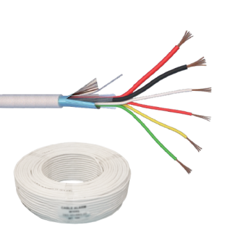 Elan Cablu de alarma 6 fire ecranate + alimentare 2x0.75, cupru integral, 100m 6CUEF+2x0.75 