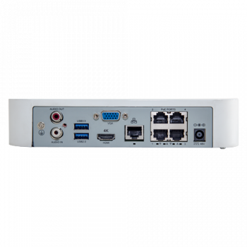 NVR seria Easy, 4 canale 8MP  + 4 porturi Long PoE, H.265 Ultra - UNV NVR301-04LS3-P4
