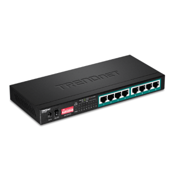Switch 8 porturi Gigabit Long Range 200m PoE+ - TRENDnet TPE-LG80  