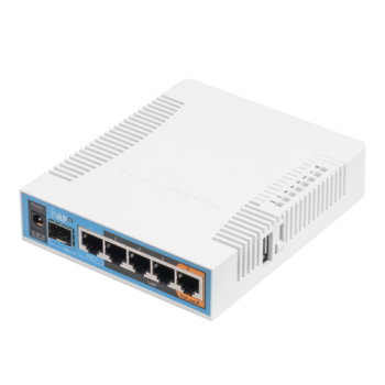 hAP ac, 5 x Gigabit, 802.11b/g/n 2.4Ghz, 802.11ac 5GHz, SFP, USB - MikroTik RB962UiGS-5HacT2HnT  