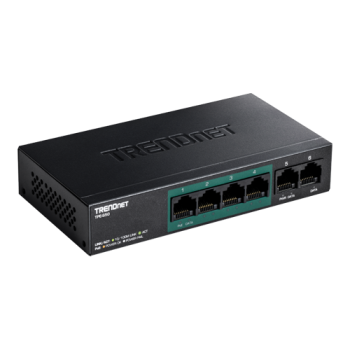 Switch 6 porturi Fast Ethernet PoE+ 60W - TRENDnet TPE-S50  