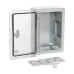 Plastim Cutie distributie IP65 din ABS gri, usa transparenta, placa metalica, 200x300x130 mm PP3011  