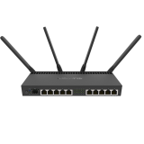 Router 10 x Gigabit, 1 x SFP+ 10Gbps,PoE IN/OUT, RouterOS L5, Wi-Fi - Mikrotik RB4011iGS+5HacQ2HnD-IN  