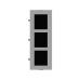 Rama montaj ingropat din otel inoxidabil, 3 module, pentru Interfon modular - HIKVISION DS-KD-ACF3-S  
