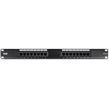 Patch Panel 16 porturi RJ45 UTP 19, Cat5/5e - TRENDnet TC-P16C5E 