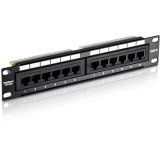 12-PORT CAT.6 UNSHIELDED PATCH PANEL (10IN WIDE)