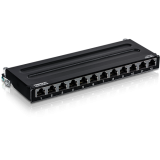 Patch Panel Wall Mount, 12 porturi RJ45 UTP, Cat6a, Ecranat, 0.5U - TRENDnet TC-P12C6AS  