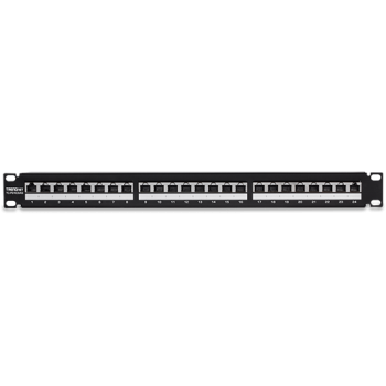Patch Panel 24 porturi RJ45, Cat6a, Ecranat, 1U - TRENDnet TC-P24C6AS Patch Panel 24 porturi RJ45, Cat6a, Ecranat, 1U - TRENDnet TC-P24C6AS