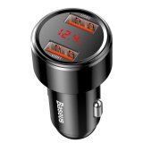 INCARCATOR auto Baseus Magic Series, pt. bricheta auto, digital display, 1 x USB max. 3A si 1 x USB Type-C max 5V/3A, total output 45W, black 