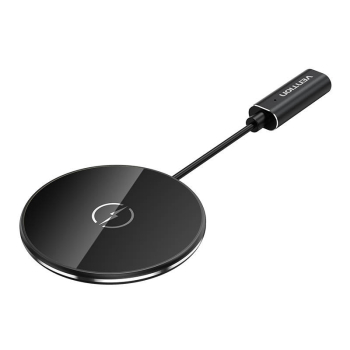 INCARCATOR wireless Vention 15W, 1 x wireless, alimentare prin USB Type-C, Aluminiu si sticla securizata, , FGABAG (timbru verde 0.18 lei) - 6922794761612 