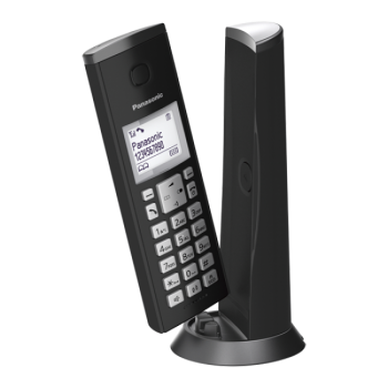 Panasonic Telefon DECT, alb, 1.5 LCD, 40 Polyphonic Ringer Melodies, Nuisance Call Block (Up to 30 entries), Do Not Disturb Mode, KX-TGK210FXB (timbru verde 0.8 lei) 