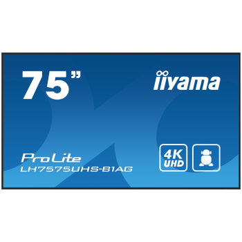 Iiyama LH7575UHS-B1AG 75IN UHD IPS/3840X2160 24/7 500CD ANDROID OS   