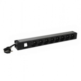 Legrand PDU 19 8 outlets German standard with luminous switch, 3m power supply cord with 16A LN646823 (timbru verde 4 lei) 
