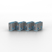 Cablu Lindy USB Port Locks 4x Blue+Key LY-40452