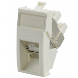 Conector inclinat, 1xRJ45 STP cat.6A, 22.5x45 PowerCat, alb, (compatibil Legrand Mosaic) - Molex 