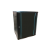 Rack 12U 600x450, dezasamblat, montare pe perete, usa din sticla, panouri laterale detasabile si securizate , culoare negru RAL 9004, DATEUP MP.6412.9001 