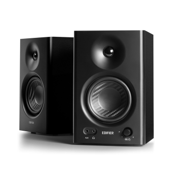 BOXE EDIFIER 2.0, RMS: 42W (2 x 21W), studio monitor, volum, bass, treble, intrare jack 6.35 TRS balanced, RCA, iesire casti, black, MR4-BK (timbru verde 11.00 lei) 