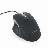 MOUSE GEMBIRD, PC sau NB, cu fir, USB, optic, 3600 dpi, butoane/scroll 6/1, , negru, MUS-6B-02 (timbru verde 0.18 lei) 