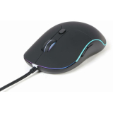 MOUSE GEMBIRD, PC sau NB, cu fir, USB, optic, 2400 dpi, butoane/scroll 6/1, scroll cu iluminare, negru, MUS-UL-02 (timbru verde 0.18 lei) 