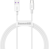 CABLU alimentare si date Baseus Pudding, Fast Charging Data Cable pt. smartphone, USB la USB Type-C 100W, 2m, alb 