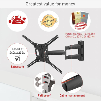 Barkan TV Wall Mount 13- 83 Black BM443LP
