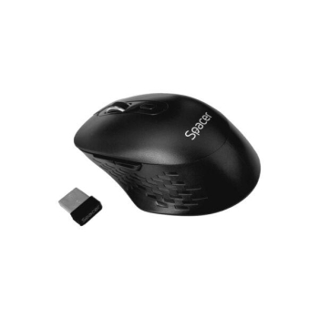 MOUSE Spacer, PC sau NB, wireless, 2.4GHz + Bluetooth 5.1, optic, max.1600 dpi, butoane/scroll 6/1,buton ON/OFF, negru,baterii AAAx2 incluse, SPMO-WS02-BT (timbru verde 0.18 lei) 