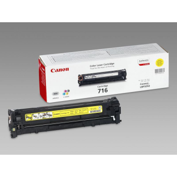 Cartus Toner Canon CRG-716Y Yellow 1500 Pagini for LBP 5050, LBP 5050N, MF 8030CN, MF 8050CN CR1977B002AA