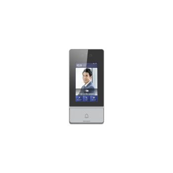 Videointerfon TCP/IP, 4.3 touch screen, camera 2x2MP, recunoastere faciala/Card/PIN/QR, PoE, IK08 - HIKVISION DS-KV9503-WBE1  
