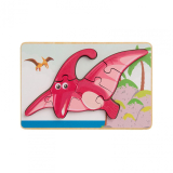 MomKi PUZZLE DIN LEMN PTERODACTIL, 8 PIESE MKT79371
