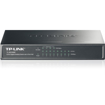 Switch PoE TP-LINK TL-SG1008P 8x RJ-45 10/100Mbps