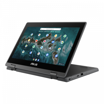 Laptop ASUS ChromeBook Flip CR1100FKA Intel® Celeron® N4500 pana la 2.8 GHz, 11.6", HD, Touch, 8GB, 64GB eMMC, Intel® UHD Graphics, Chrome OS, Dark Grey