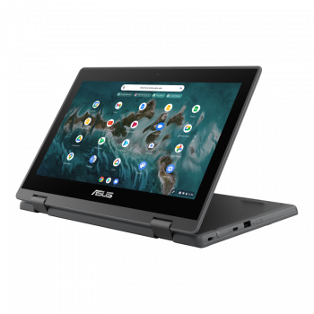 Laptop ASUS ChromeBook Flip CR1100FKA Intel Celeron N4500 pana la 2.8 GHz, 11.6", HD, Touch, 8GB, 64GB eMMC, Intel UHD Graphics, Chrome OS, Dark Grey 