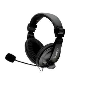 Casti Spacer SPK-222 cu microfon si control de volum black