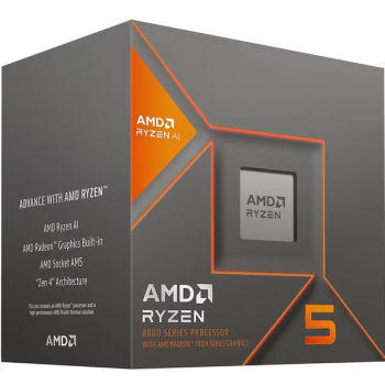 Procesor AMD RYZEN 5 8600G AI 5.00GHZ 6 CORE SKT AM5 22MB 65W 760M RADEON BOX 100-100001237BOX