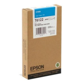 Cartus Cerneala Epson T6122 Cyan 220ml for Stylus Pro 7400, Stylus Pro 7450, Stylus Pro 9400, Stylus Pro 9450 C13T612200