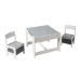 Set masuta si 2 scaune , alb MDF, U-Grow
