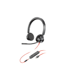 Casti HP Poly Blackwire 3325 Stereo USB-C Headset +3.5mm Plug +USB-C/A Adapter 8X221AA