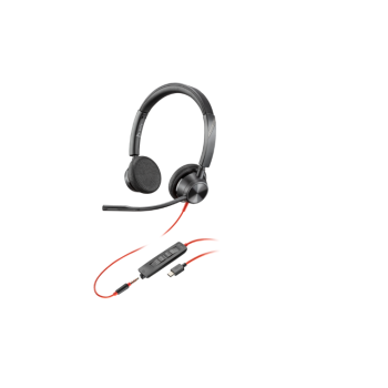 Casti HP Poly Blackwire 3325 Stereo USB-C Headset +3.5mm Plug +USB-C/A Adapter 8X221AA