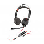 Casti cu microfon Poly by HP Blackwire 5220, 3.5mm jack/USB-C/USB-A, Black8X231AA