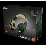 Casti cu microfon Trust GXT 322C Carus Gaming Headset - jungle camo  Specifications General Height of main product (in mm) 210 mm Width of main product (in mm) 215 mm Depth of main product (in mm) 110 mm Total weight 325 g  Connectivity Connection type wi