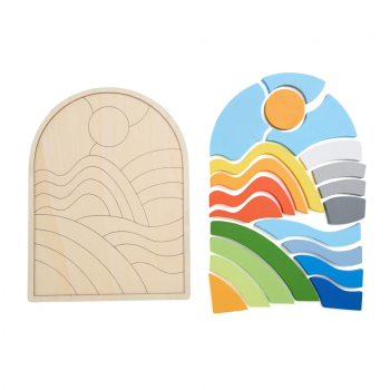 MomKi PUZZLE CURCUBEU DIN LEMN, 21 DE PIESE MKT1011