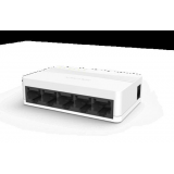 Switch 5 porturi Hikvision DS-3E0105D-E;  L2, Unmanaged, 5 × 10/100 Mbps adaptive Ethernet ports, Plug & play, Support ADI/ADIX, Standard: IEEE 802.3, IEEE 802.3u, IEEE 802.3x, desktop plastic switch, material: ABS dimensiuni: 82× 52×22.4 mm, 0.025 kg