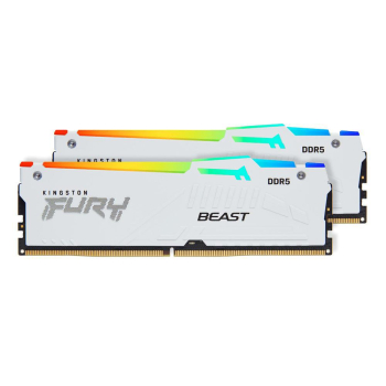 Memorie Kingston 32GB DDR5 6000MT/S CL30 DIMM/KIT 2 FURY BEAST WHITE RGB EXPO KF560C30BWEAK2-32