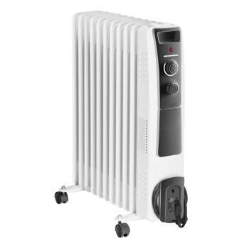 Calorifer electric cu ulei Heinner HOH-Y11WB, 2500 W, 11 elementi, protectie supraincalzire, termostat reglabil, alb