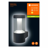 Lanterna LED Ledvance de exterior Endura Style 12W DG, 220-240V, IP44, lumina calda 3000K, 640 lumeni, garantie 5 ani, dimensiuni 176x110x240mm, material aluminiu, culoare gri inchis;