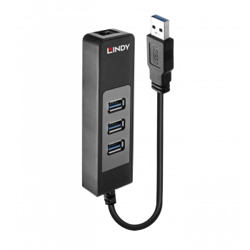Lindy Adaptor HUB 3.1 + Gigabit Ethernet LY-43176