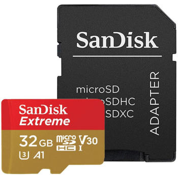 SANDISK EXTREME MICROSDHC 32GB/CARD WITH ADAPTER SDSQXAF-032G-GN6MA
