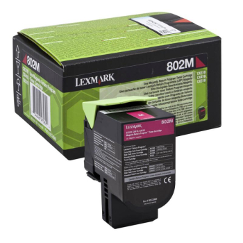 Cartus Toner Lexmark Nr. 802M Return Program Magenta 1000 Pagini for X310, CX310, CX410. CX510 80C20M0