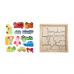 MomKi PUZZLE DIN LEMN CU MASINI, 12 PIESE MKT1078CGH1